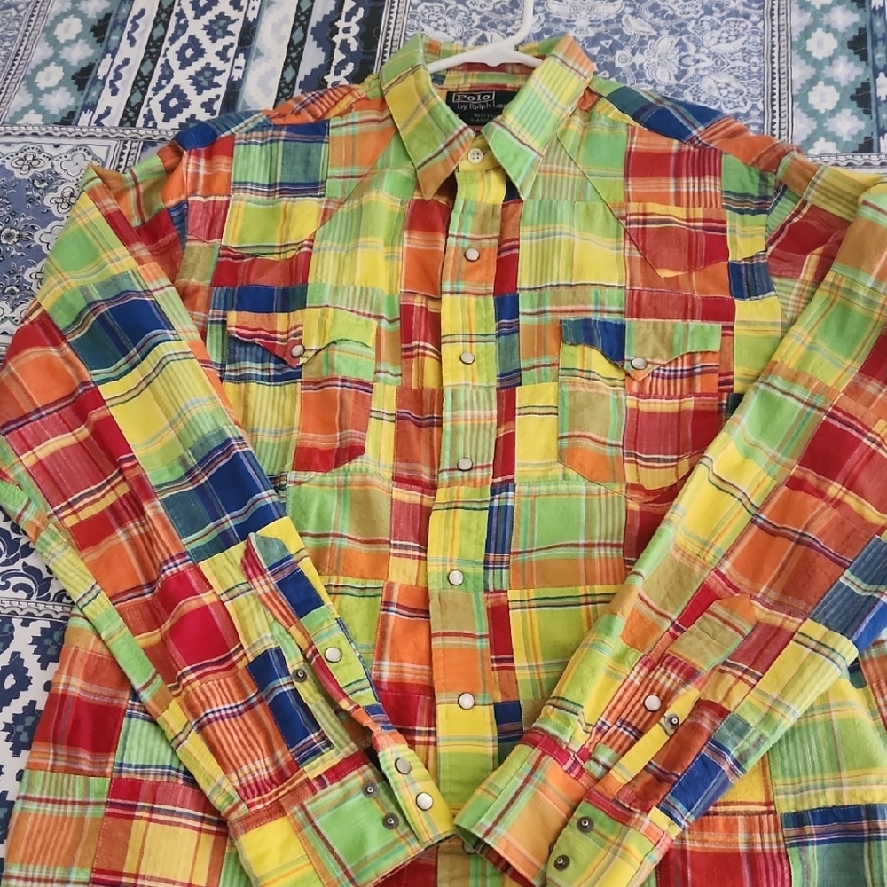 Ralph Lauren Multicolor Plaid Shirt Western Classic Fit